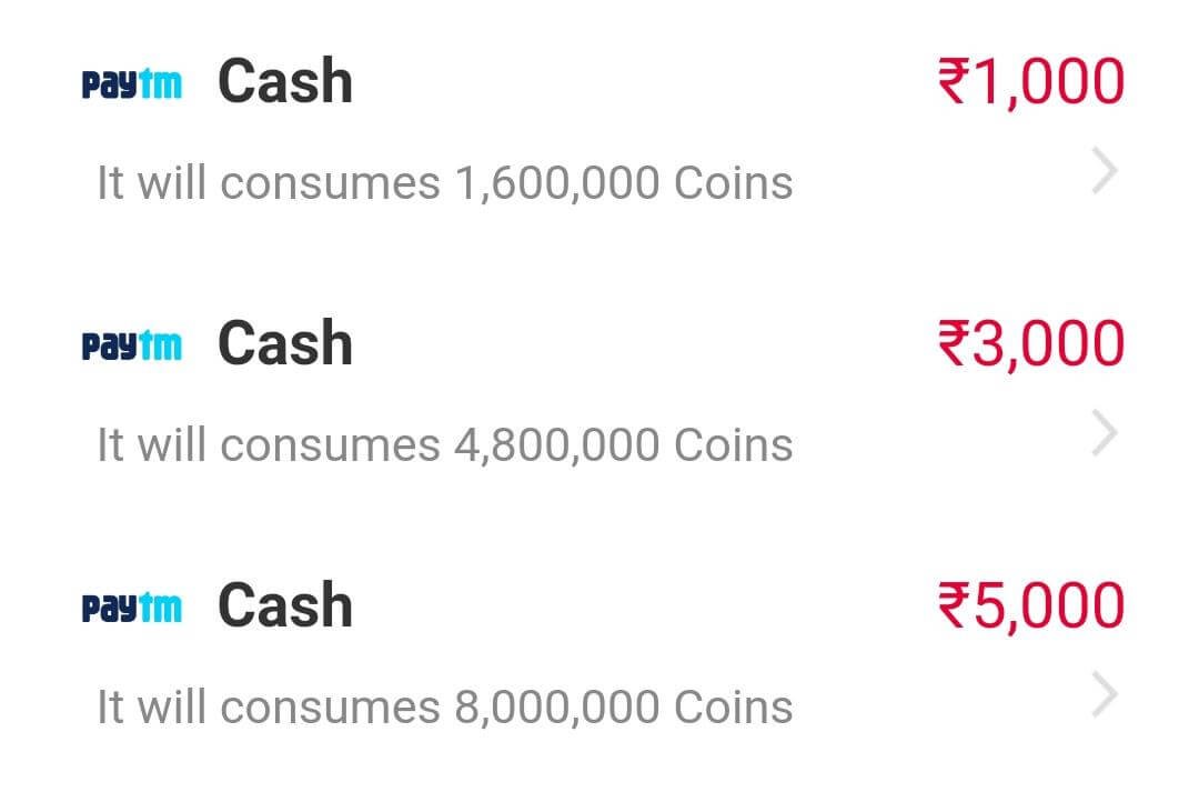 Convert Coins into Paytm cash