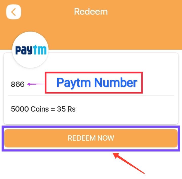 Enter Paytm Number