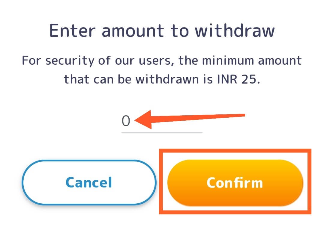 Enter amount