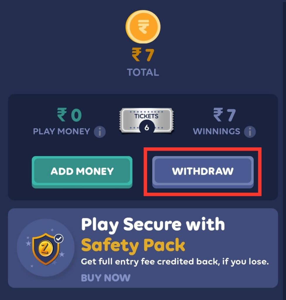 Withdraw Money From Zupee Gold