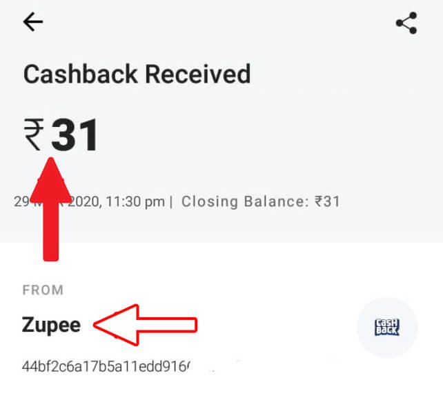 Zupee Gold Payment Proof