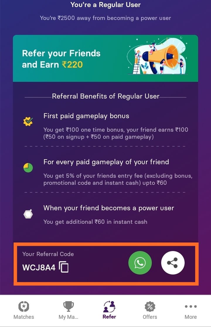 gamezy referral code